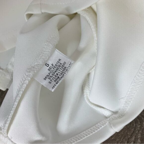 Women's Essue Top Blouse Off Shoulder Split Wide Flare Sleeve Cropped Off White - Picture 14 of 14